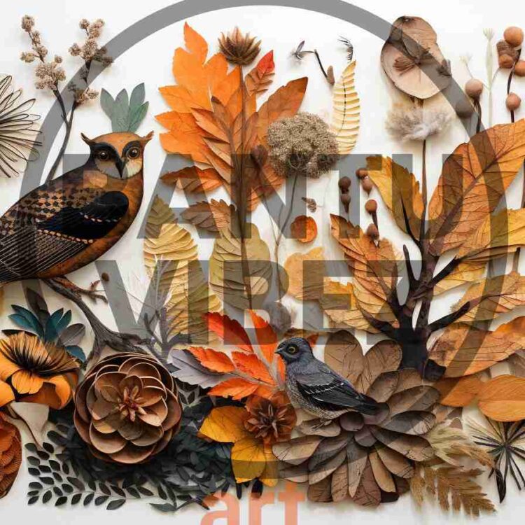 A Collage Style Artwork That Incorporates Various