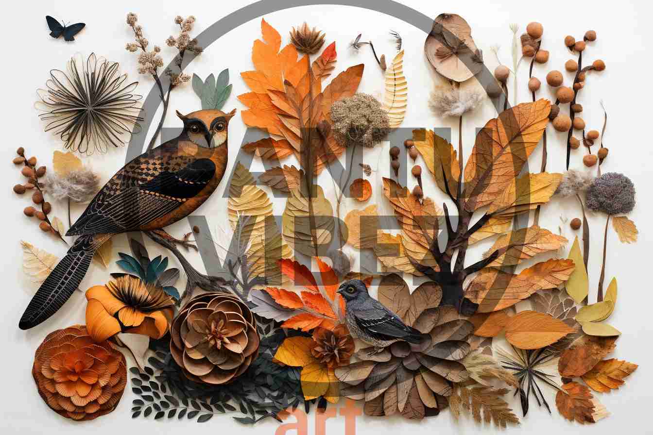 A Collage Style Artwork That Incorporates Various