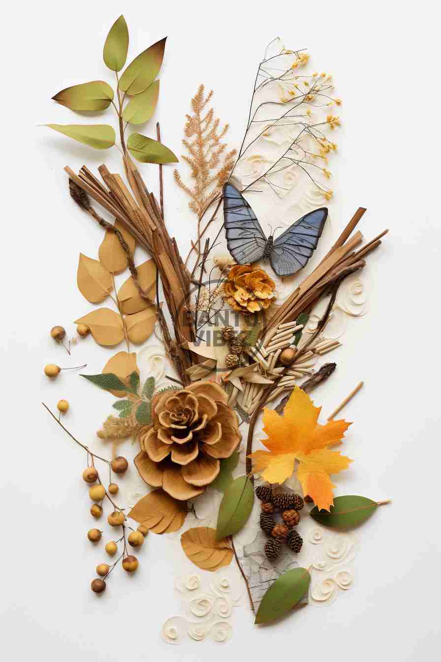 A Collage Style Artwork Incorporates Various