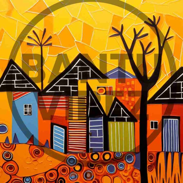 A Striking Pop Art And Fauvism Style African Abstract