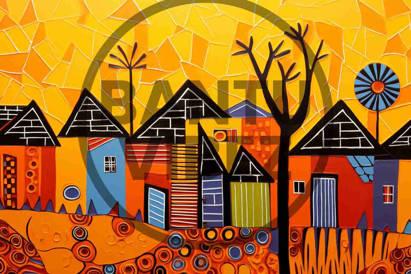 A Striking Pop Art And Fauvism Style African Abstract