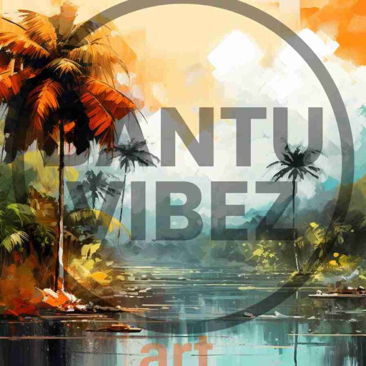 Abstract Art Beautiful Landscape Painting Of A River