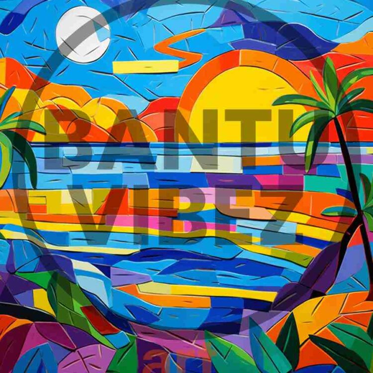 Abstract Caribbean Islands Pop Art