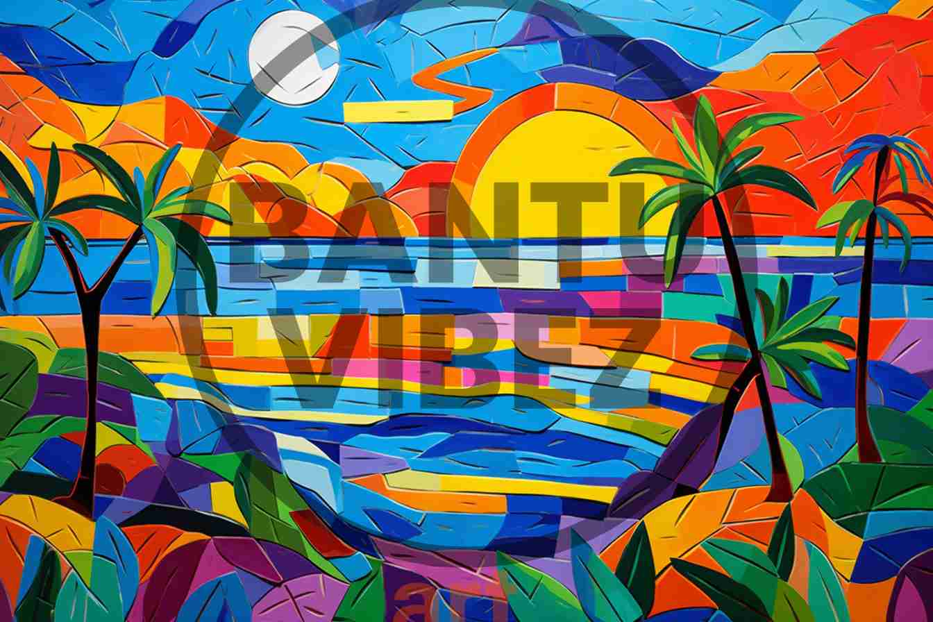 Abstract Caribbean Islands Pop Art