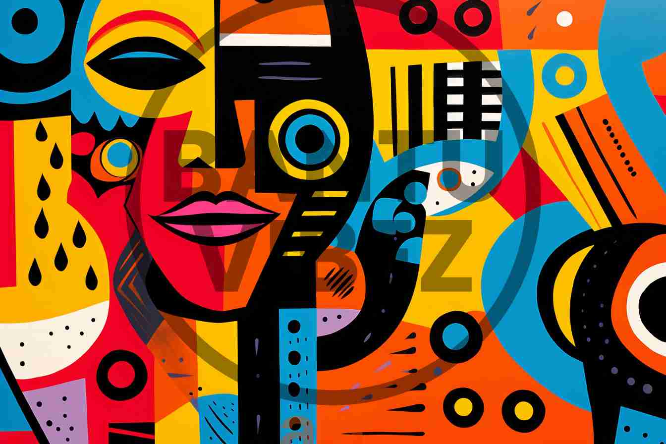 Abstract Pop Art And Fauvism Style African