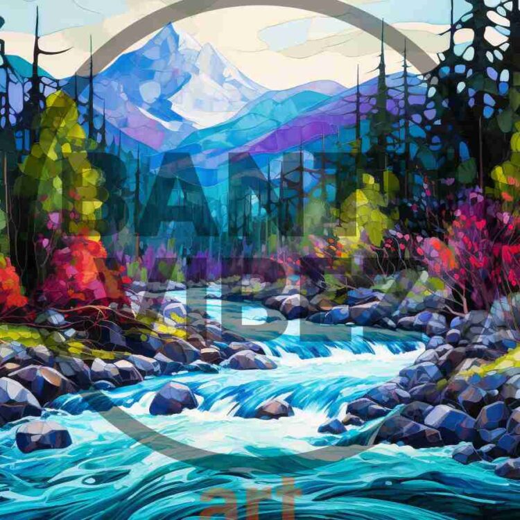 Landscape Masterpiece A River Mountains Arts