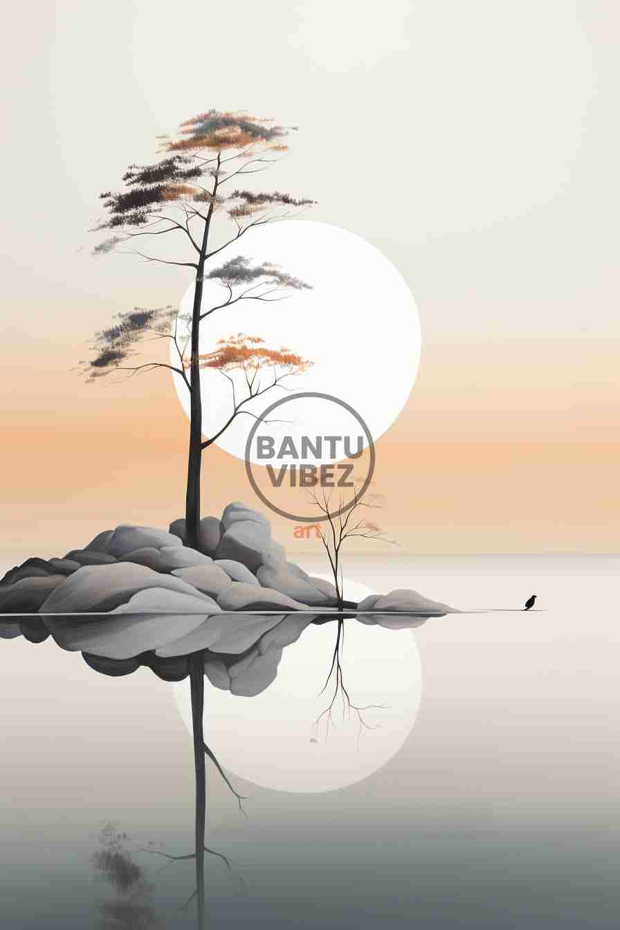 Minimal Abstract Large Painting Modern Zen Wall Art