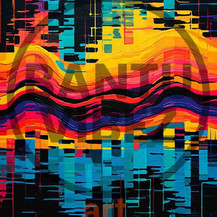 Modern African Music Sound Wave Pop Art