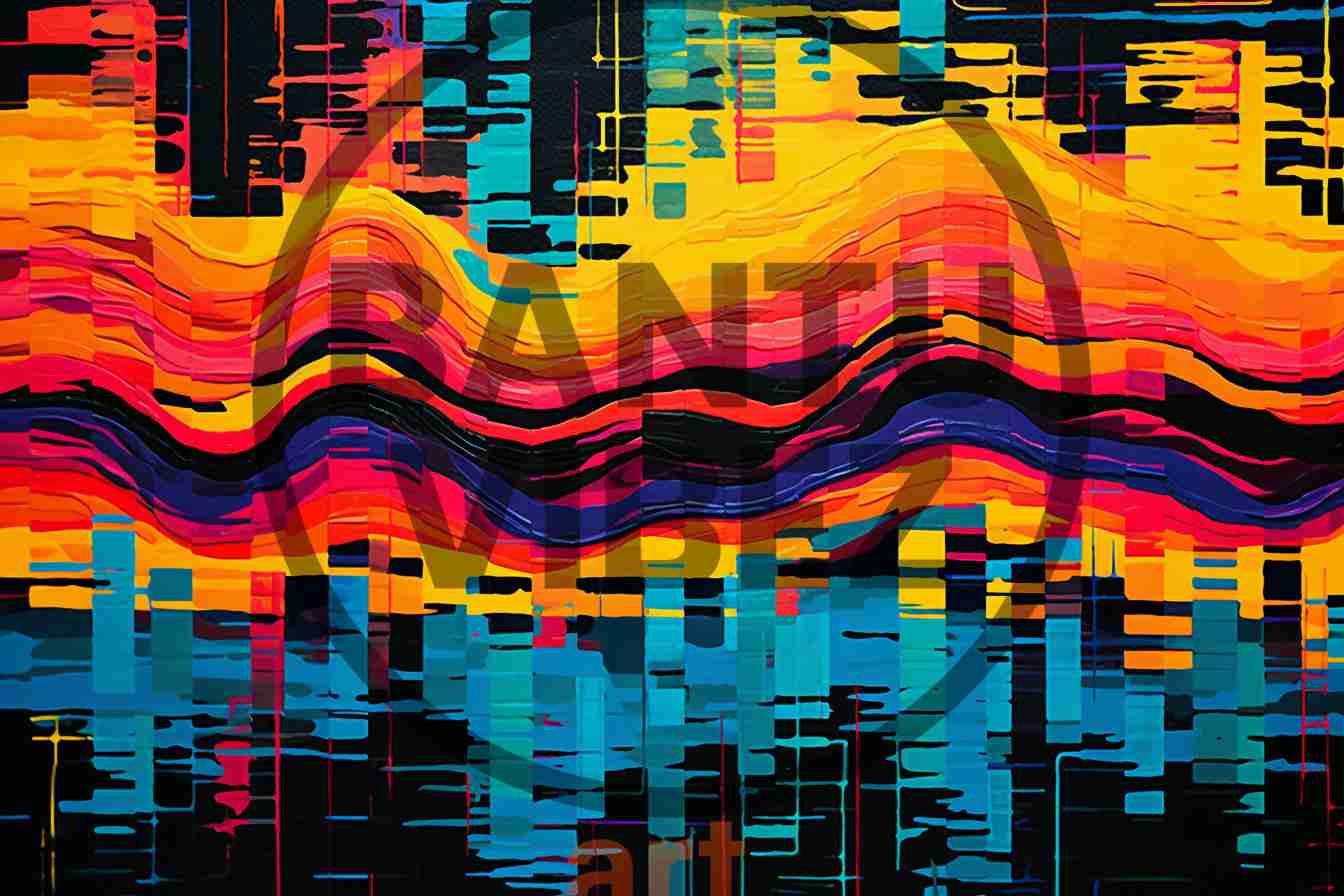 Modern African Music Sound Wave Pop Art