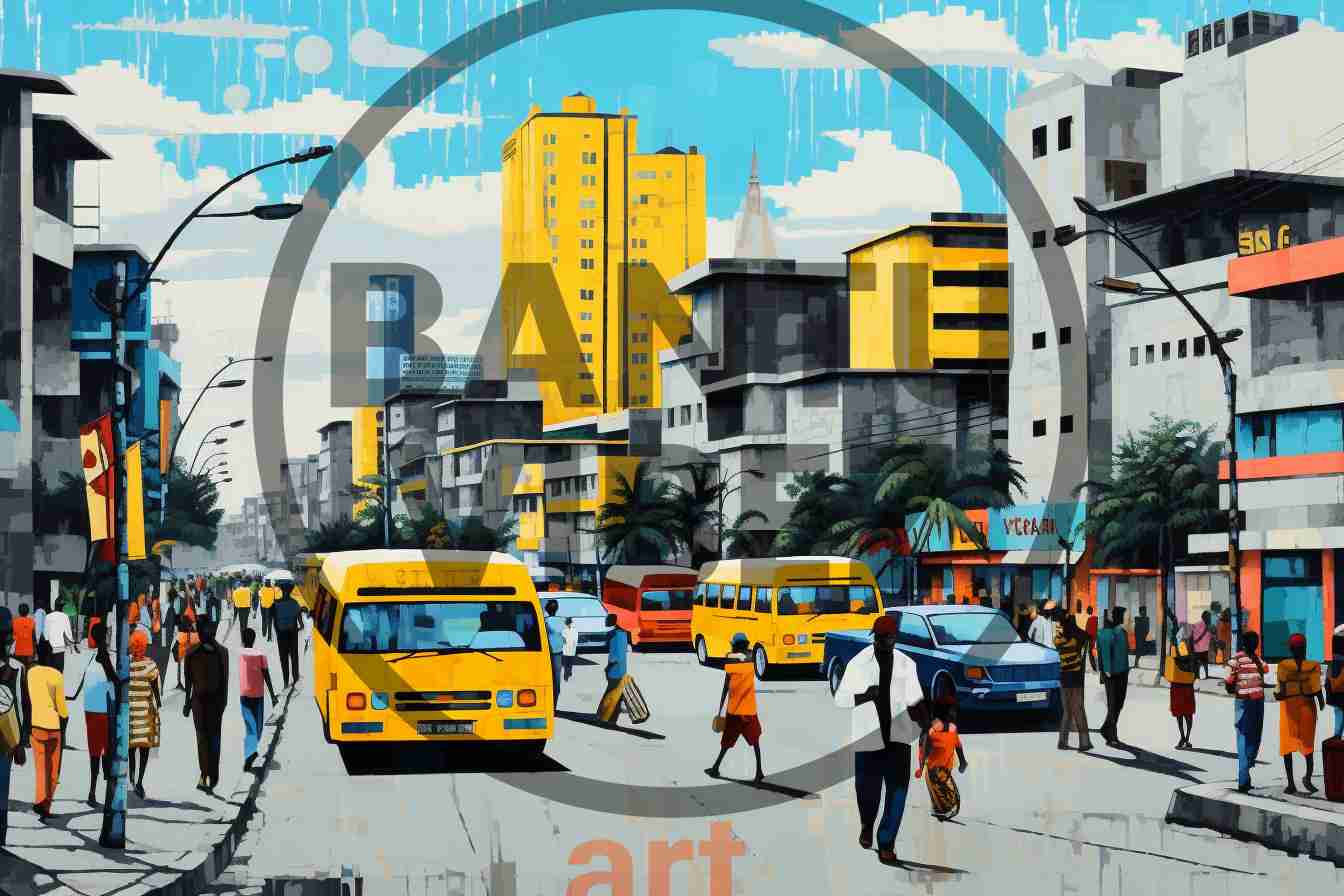 Modern Pop Art Digital Illustration of The City of Kinsha