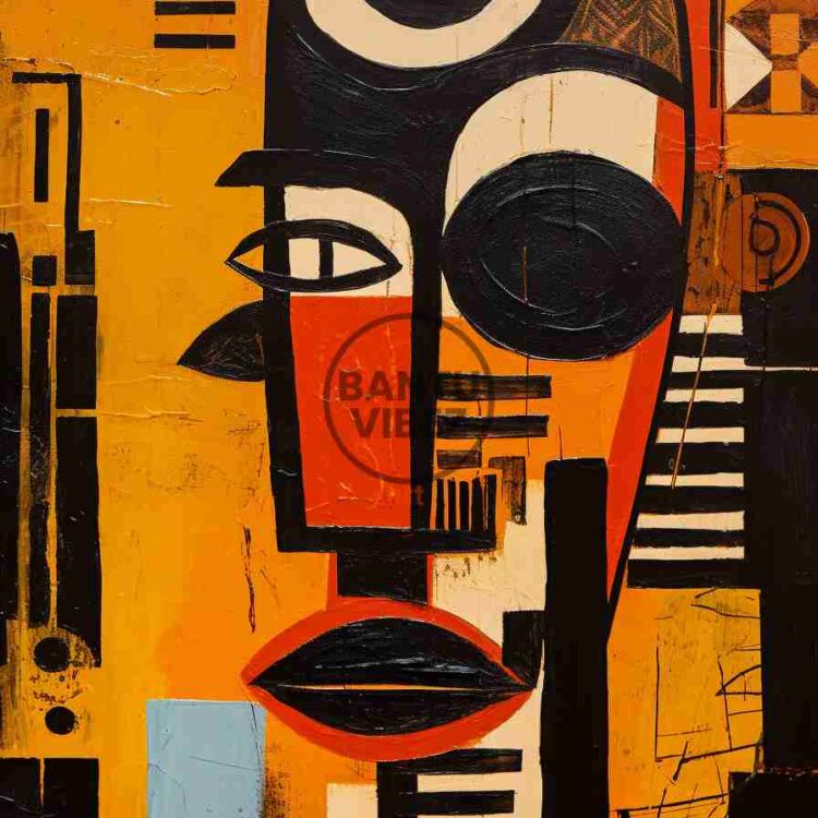 Abstract Artwork Harmoniously Blends African