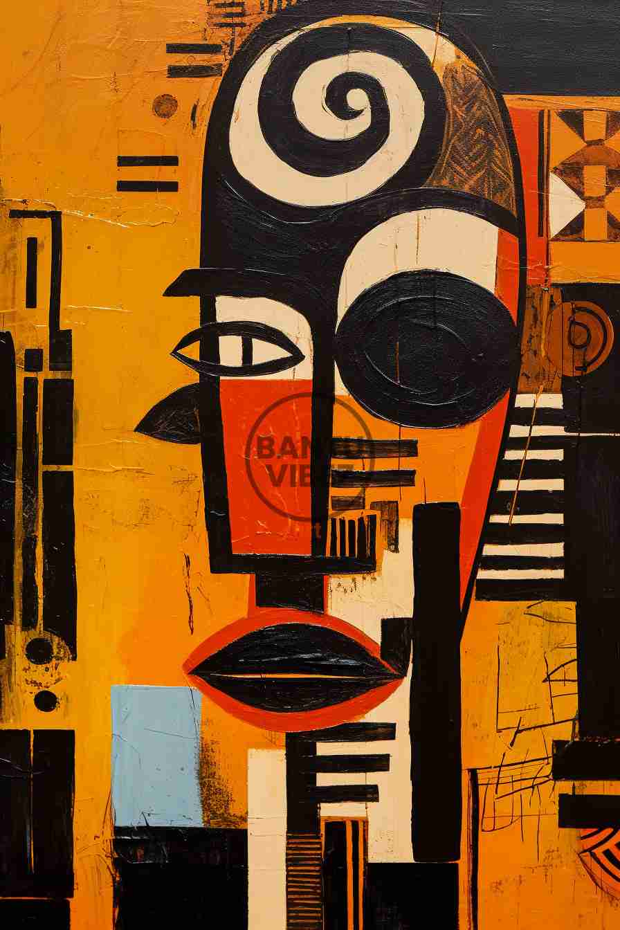 Abstract Artwork Harmoniously Blends African