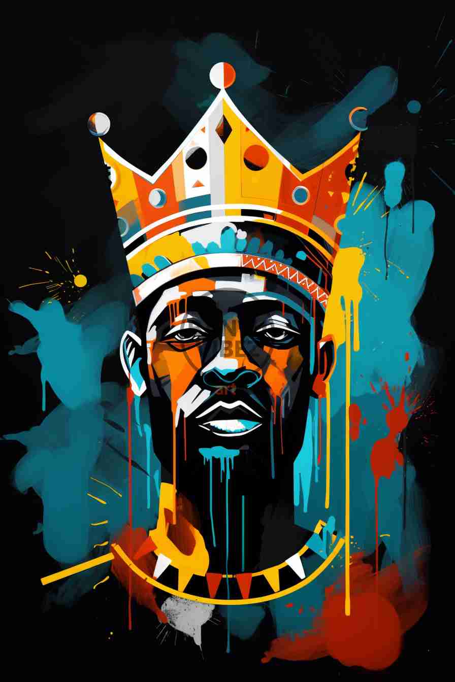 Abstract Expressionism Of A African God King