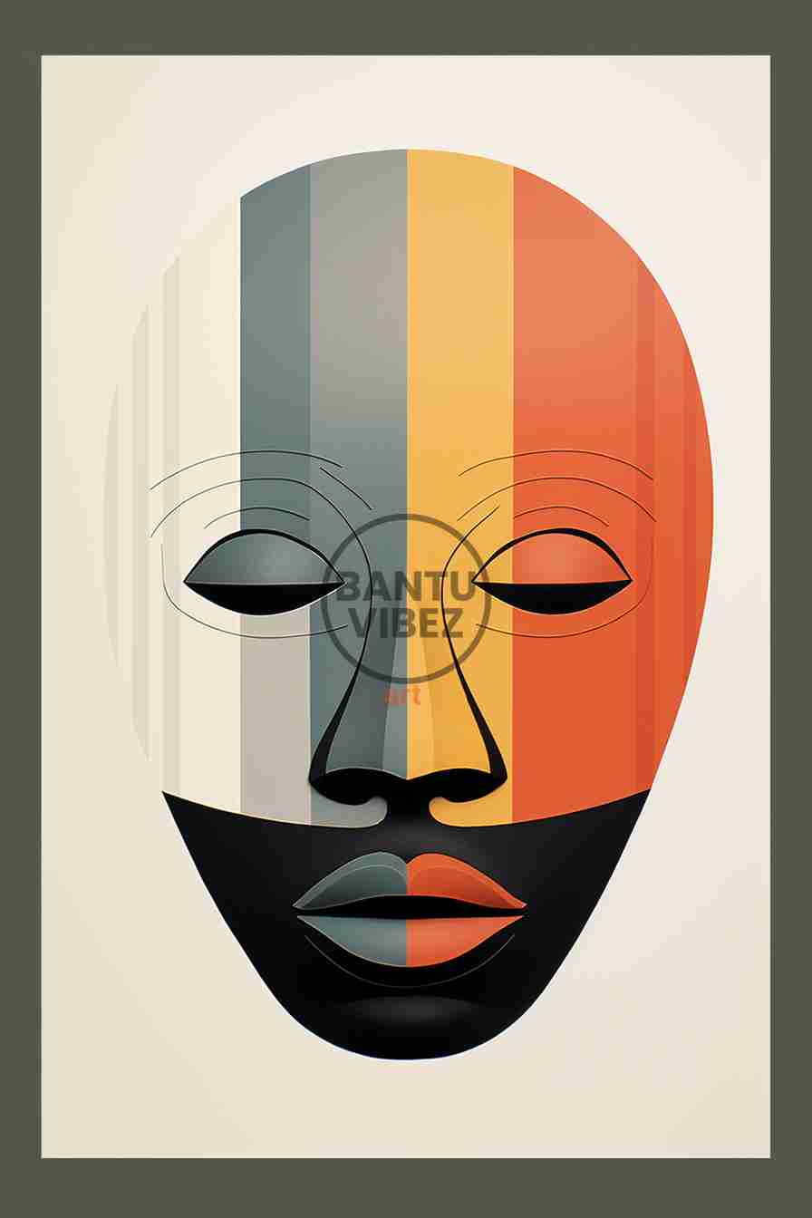 White African Mask Art