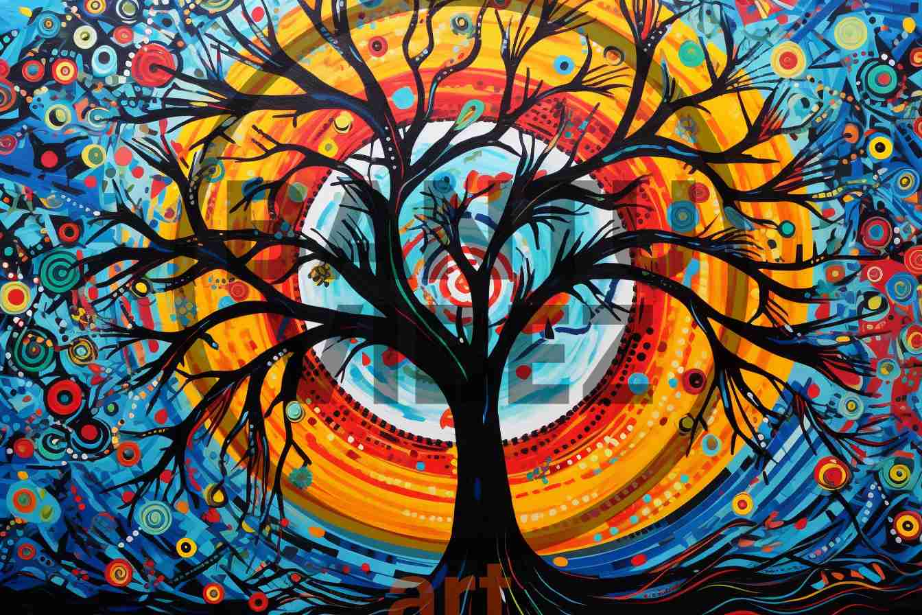 Striking And Fauvism Style African Abstract Pop Art