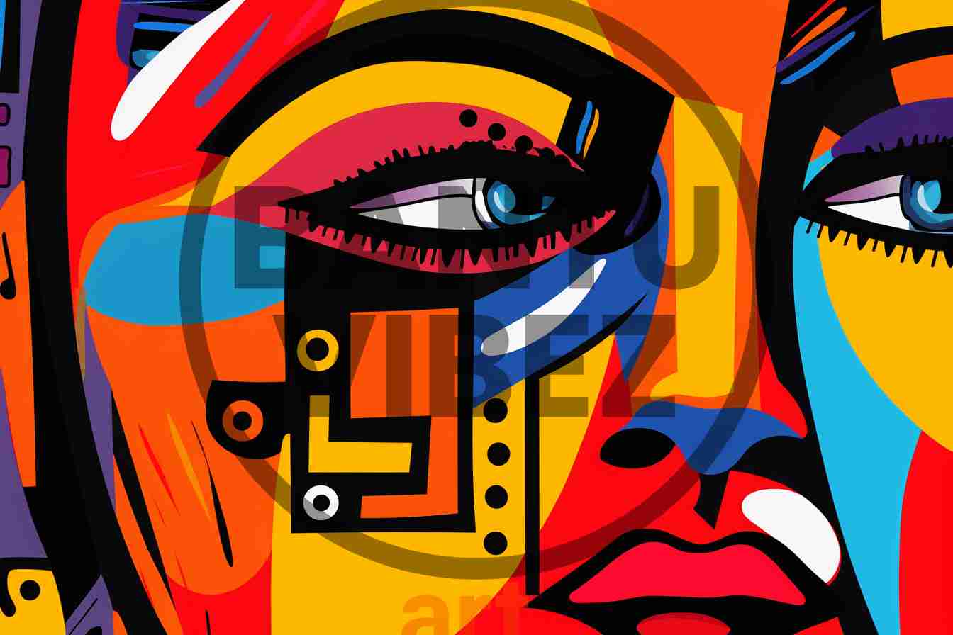 A Pop Art Face African Woman