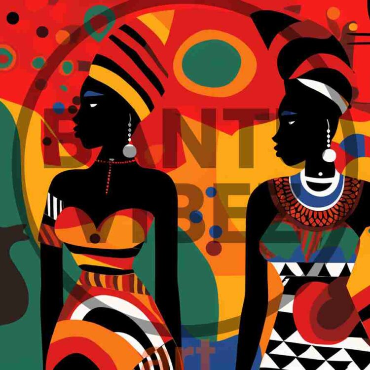 A Striking Pop Art And Fauvism Style African Abstract