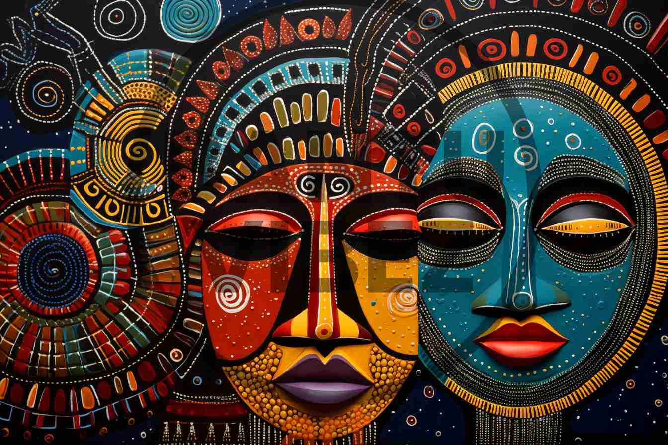 AFRICAN Face Masks Abstract Art Tribal Ethnic