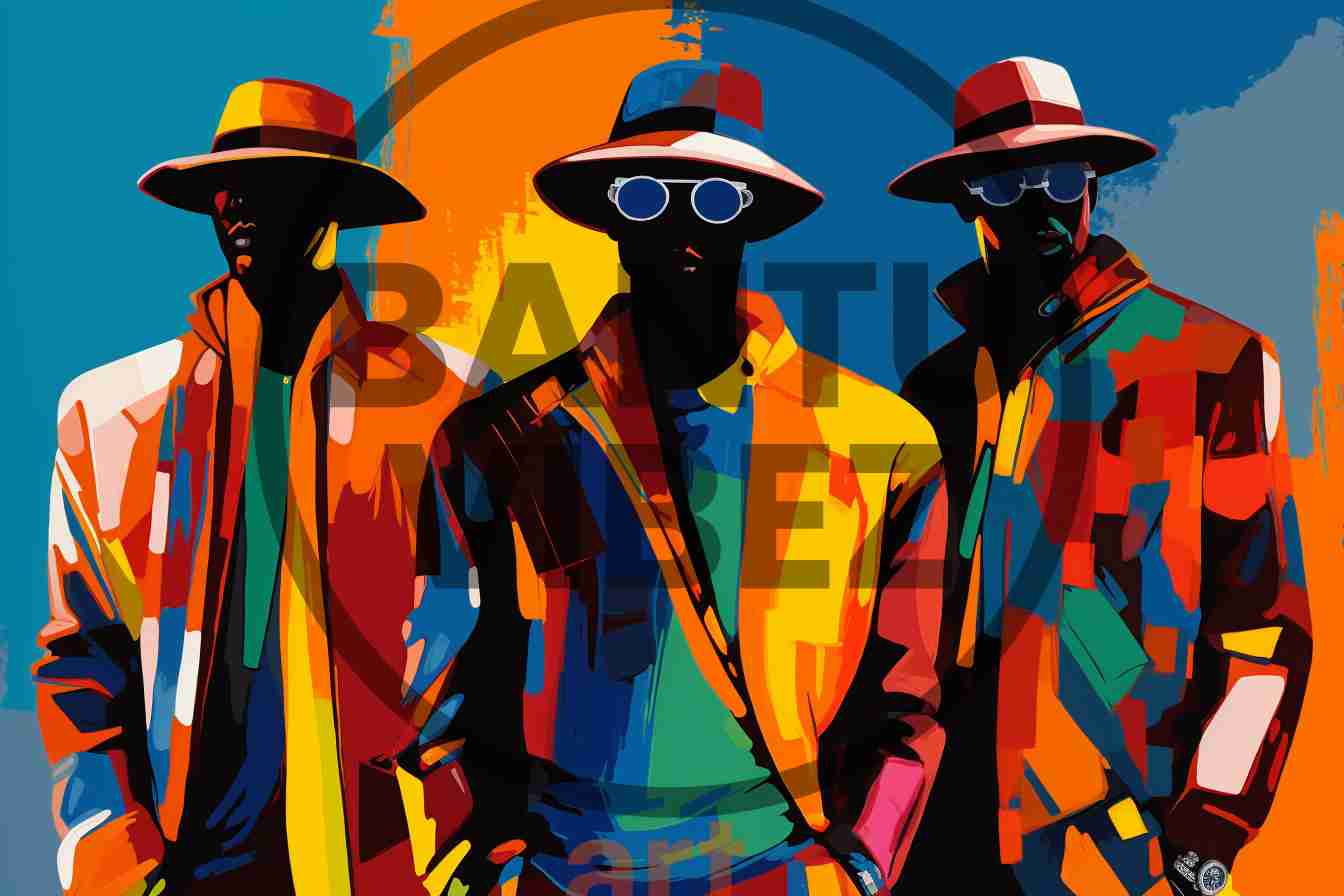 Abstract Art African Men Traditional Clothing