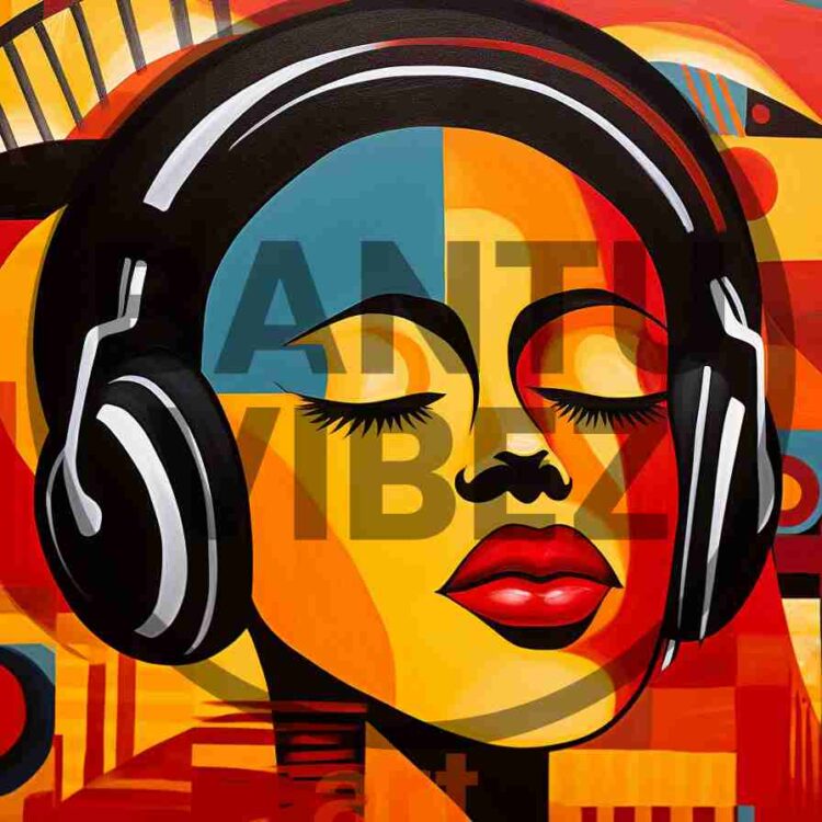 Abstract African Music Sound Wave Art Pop Art Fauvis