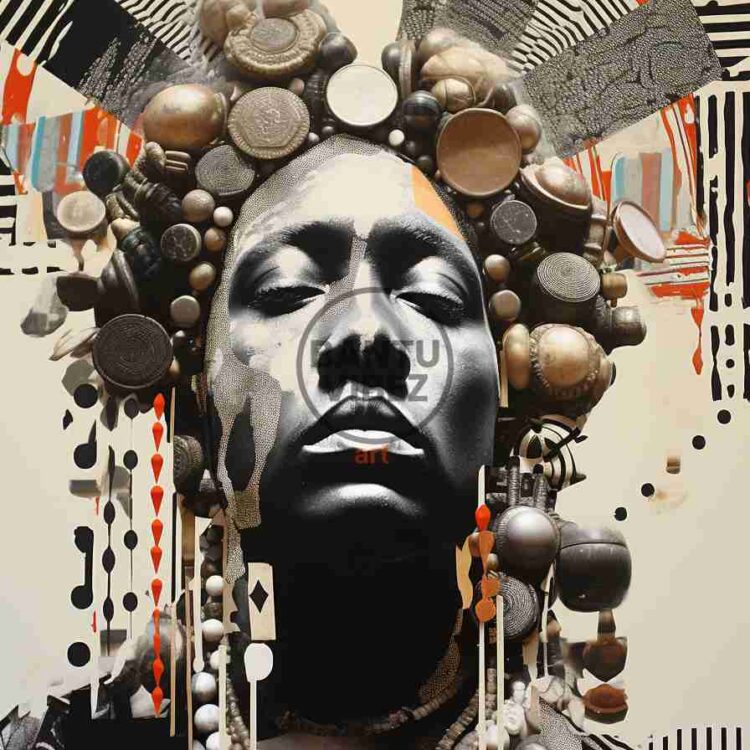 Abstract Black And White African Tribal Art