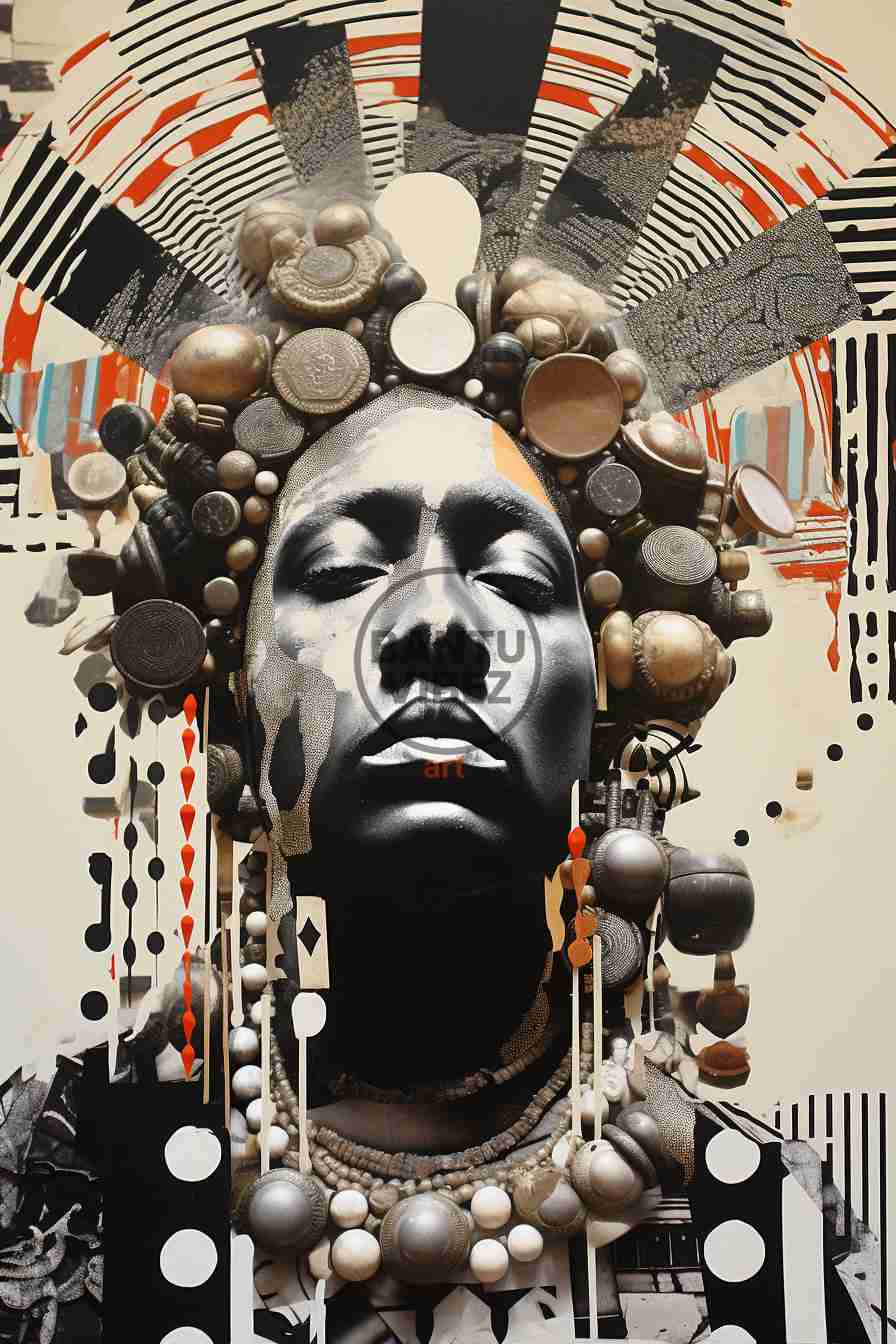 Abstract Black And White African Tribal Art