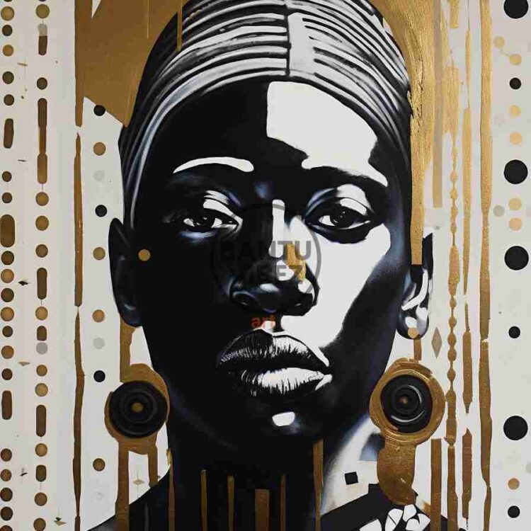 Abstract Black And White Art Of African Tribal