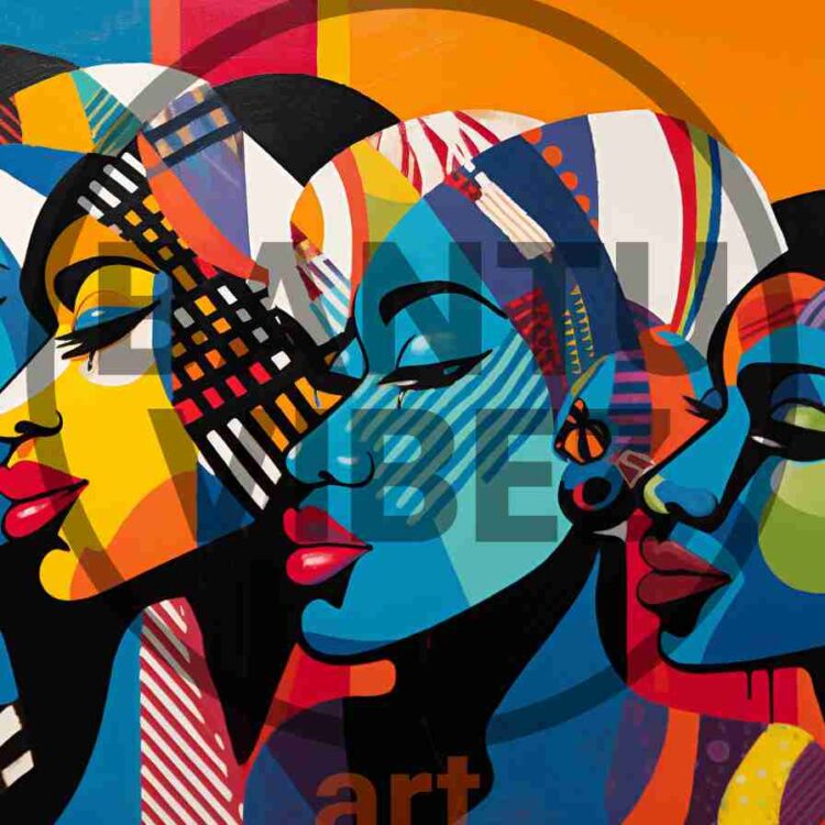 Abstract Yoruba Art Pop Art And Fauvism Art