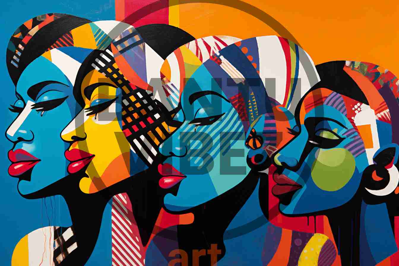 Abstract Yoruba Art Pop Art And Fauvism Art
