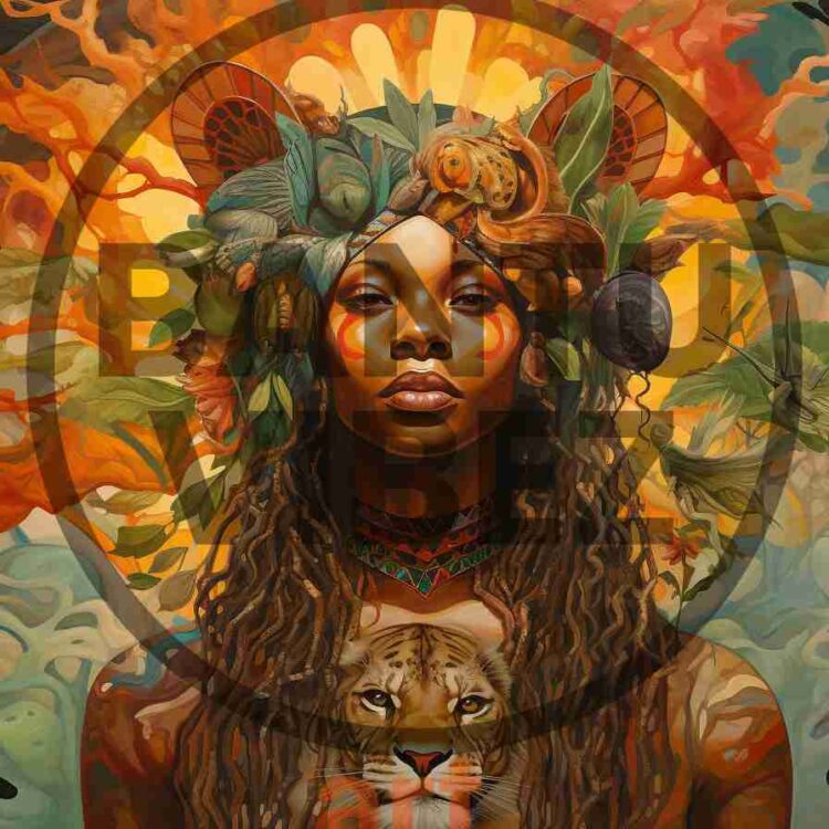 African Woman Art Piece Emphasizes