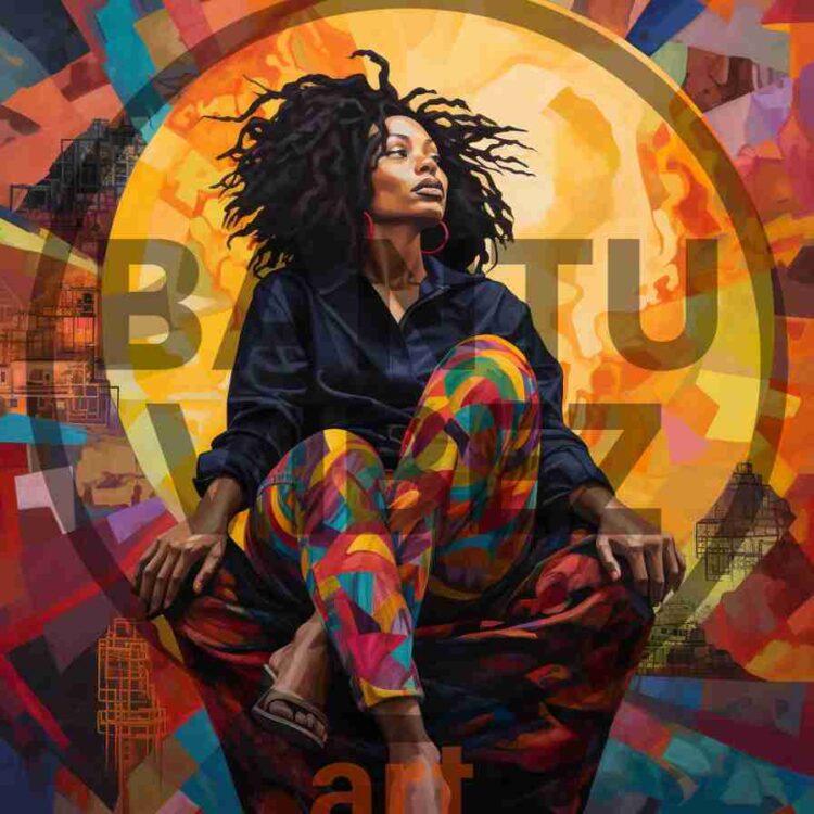 Black Woman With Locs Wall Art