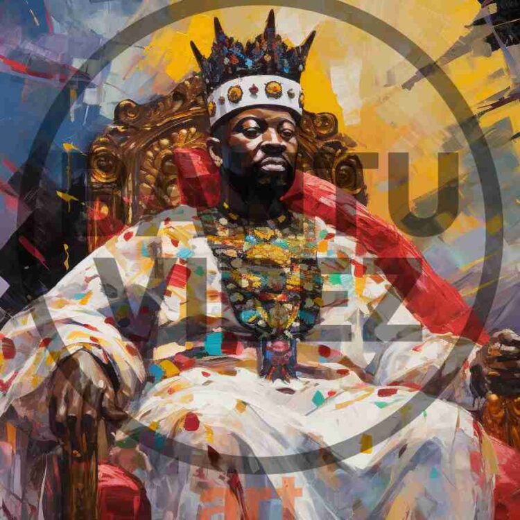 Impasto Oil Painting Of A African King