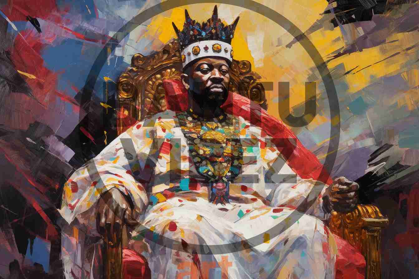 Impasto Oil Painting Of A African King