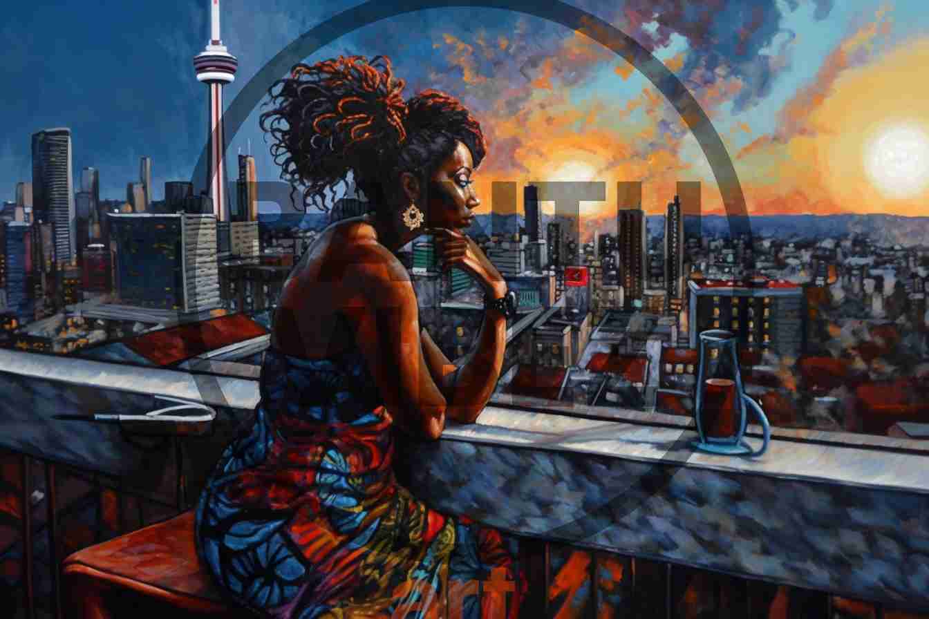 Impasto Oil Painting Depicts Black Woman Art