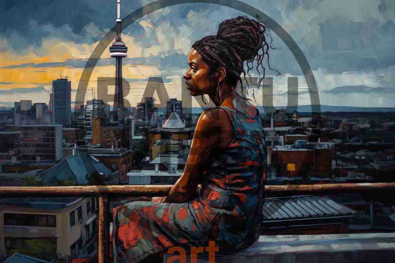Impasto Oil Painting Depicts Black Woman