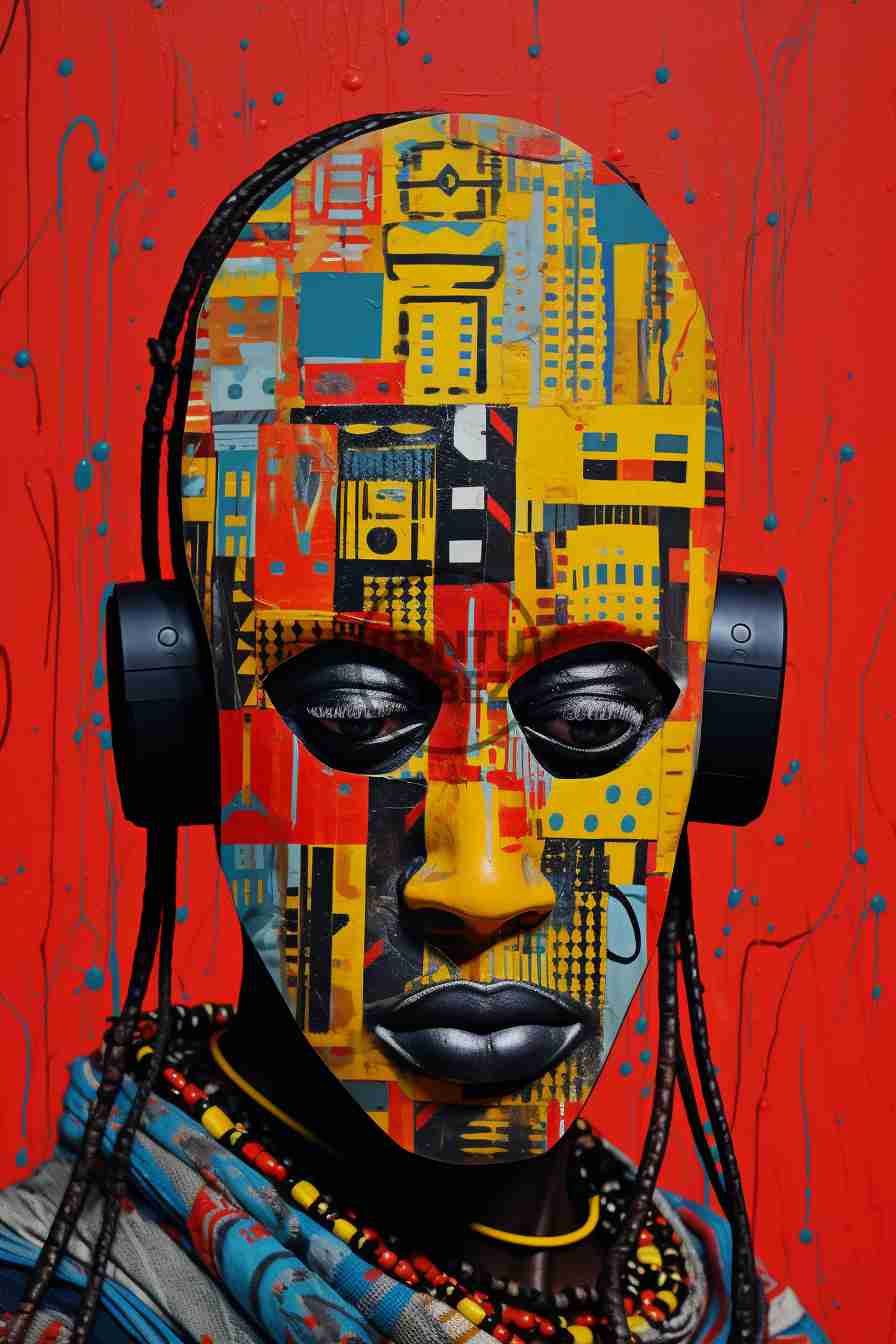 Pop Art Digital Illustration of Nkisi Nganga