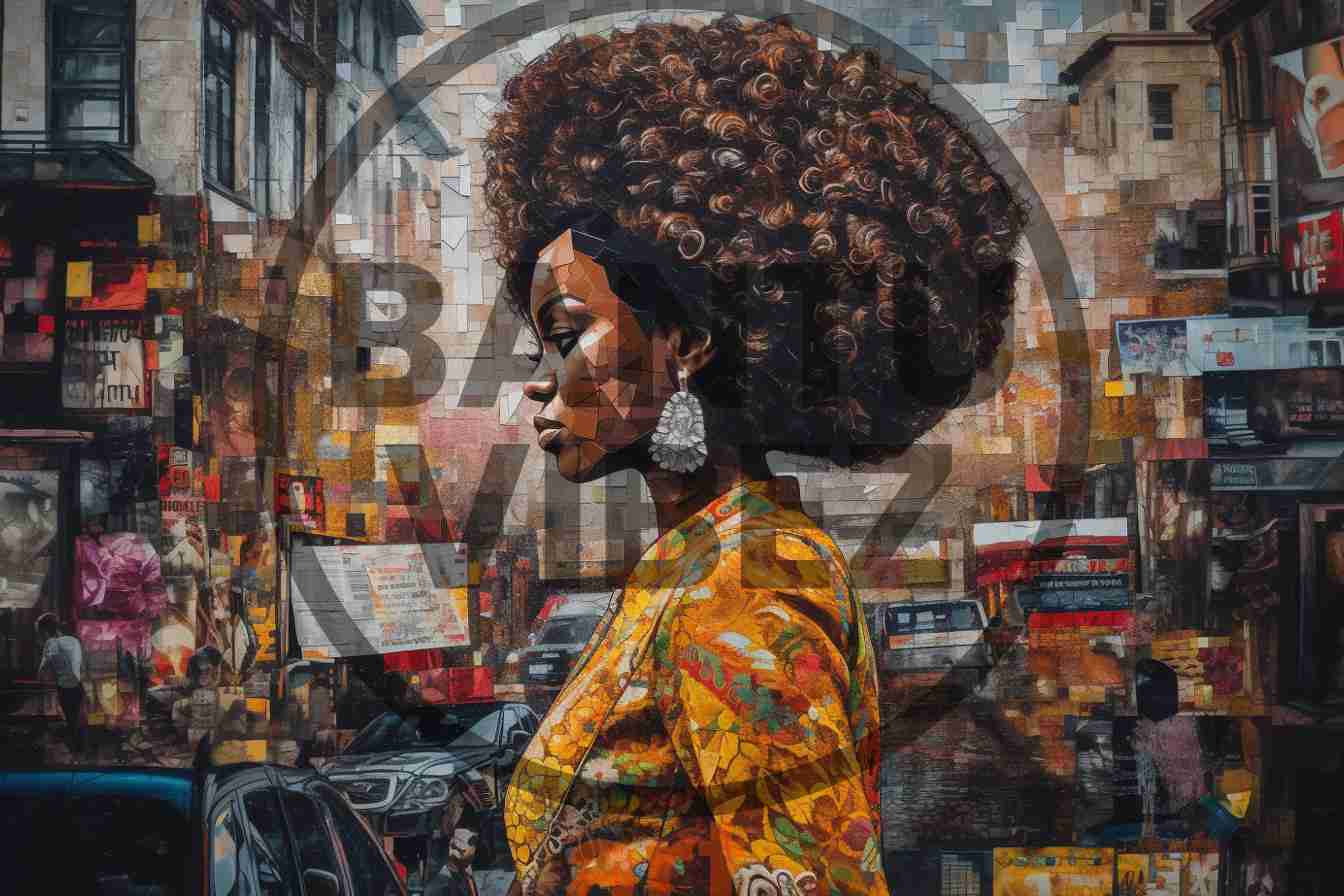 Portrait African Woman Oil Original Painting