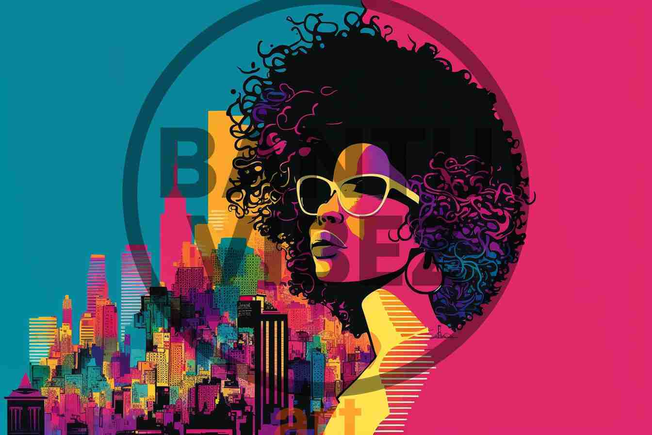 Africa Flag Colors Dread Hair Woman Black King Art