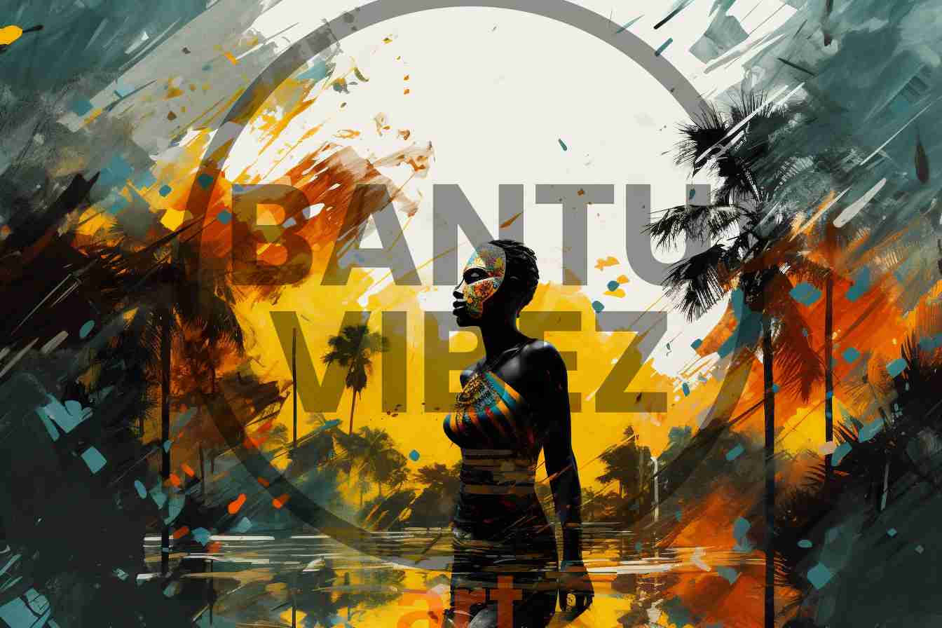 Wearing A Benin African Mask