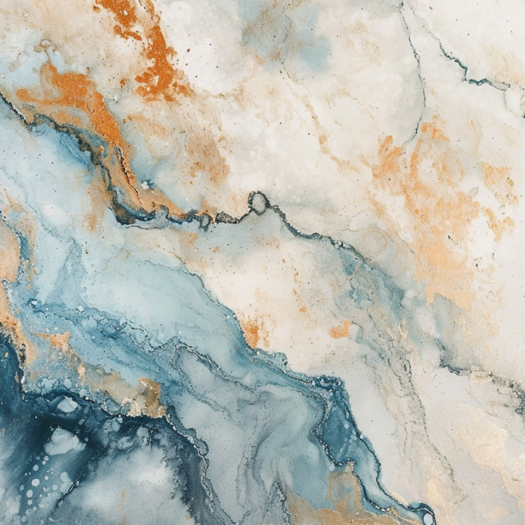 Marble Blue- Abstract Art
