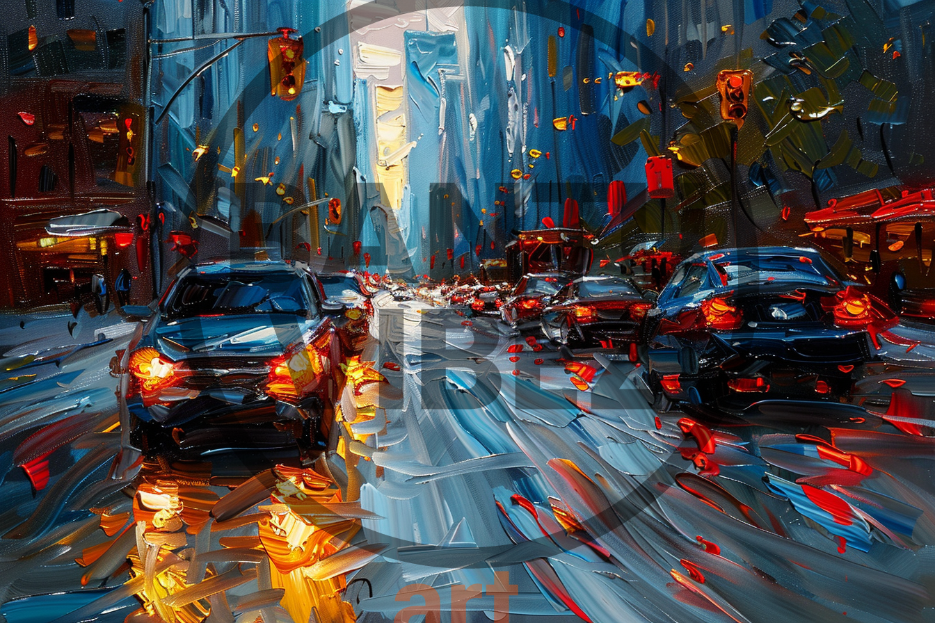 Night Action - City Art